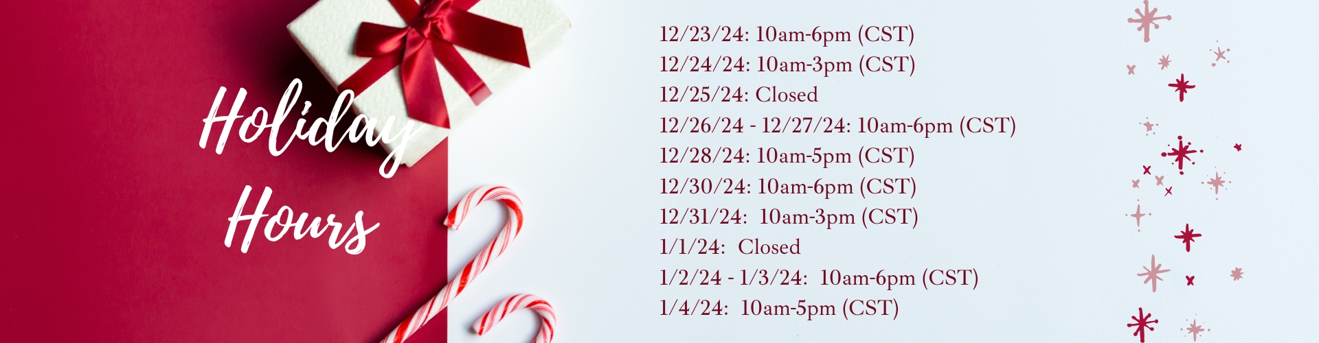 Holiday Hours